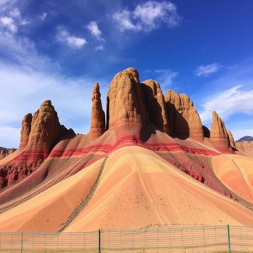 Formaciones rocosas del Cerro de los Siete Colores en Purmamarca