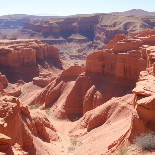 Formaciones rocosas rojizas en la Quebrada de Humahuaca
