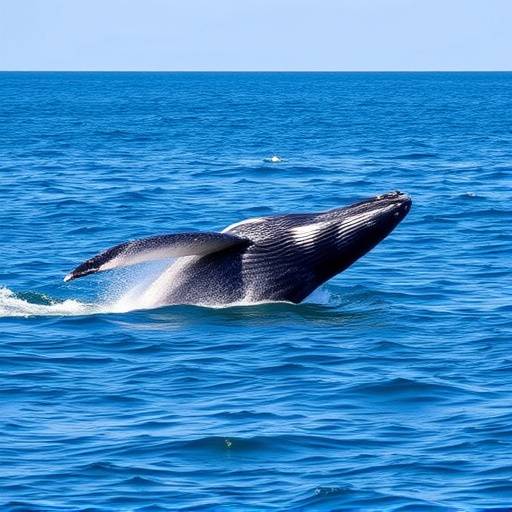 Observaci&radic;&ge;n de ballenas jorobadas saltando en las aguas cristalinas de la Pen&radic;&ne;nsula Vald&radic;&copy;s durante la temporada de avistaje.